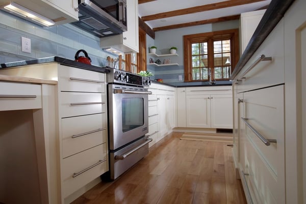 white kitchen cabinets in New Hampshire kitchen remodel